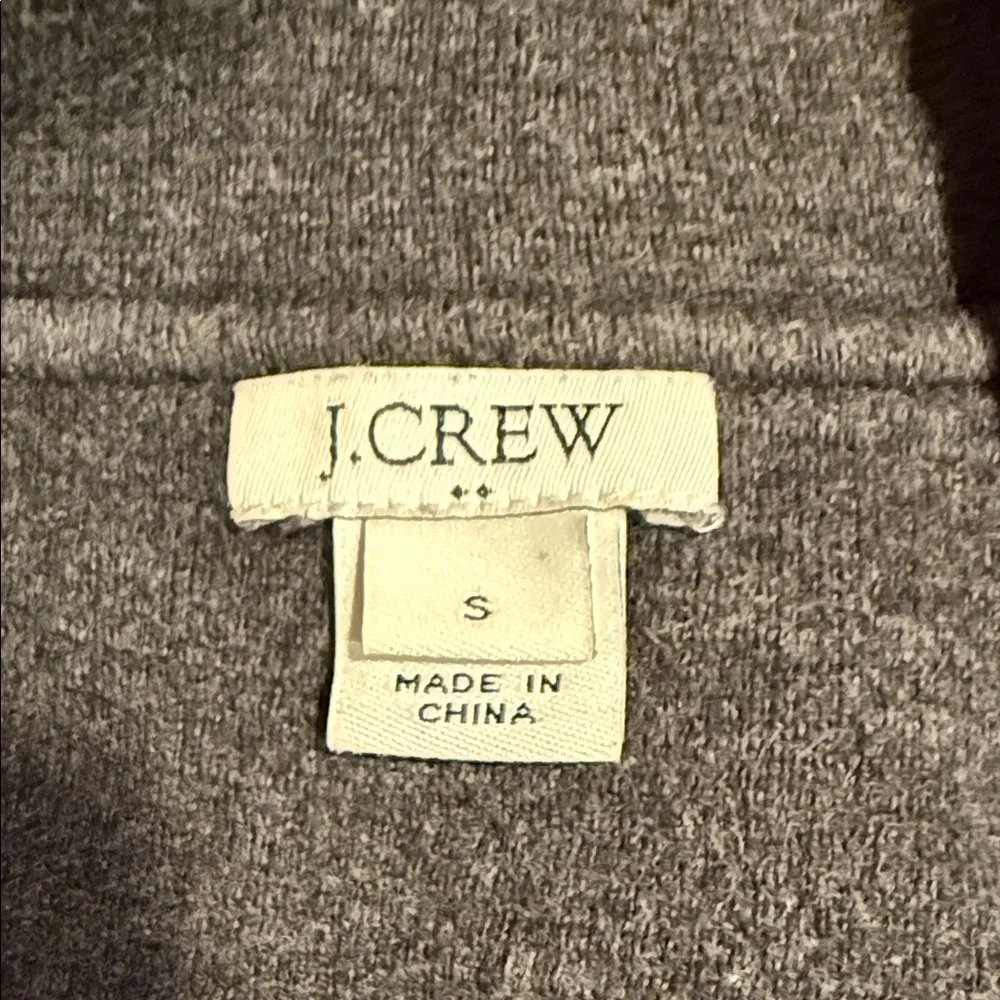 J. Crew Charcoal Open-Front Wool-Blend Coat